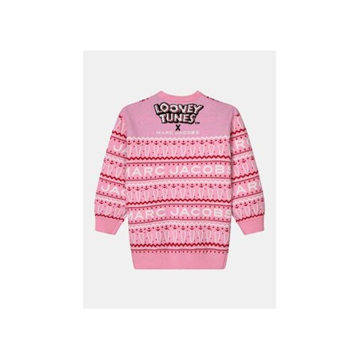 Marc Jacobs Sukienka dzianinowa LOONEY TUNES W12454 Różowy Regular Fit Marc Jacobs 10Y MODIVO
