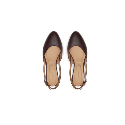 Tommy Hilfiger Sandały Pump Slingback Smooth Leather FW0FW08621 Bordowy Tommy Hilfiger 40 MODIVO