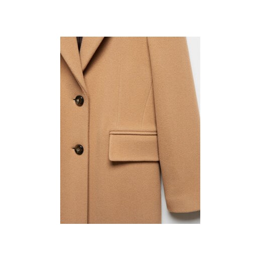 Mango Płaszcz wełniany Epic 77158275 Beżowy Regular Fit Mango XS MODIVO