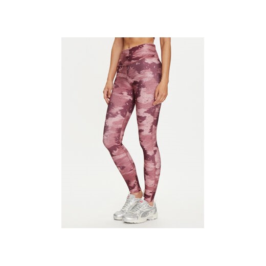 Reebok Legginsy Id Train Camo 100035803 Bordowy Slim Fit ze sklepu MODIVO w kategorii Spodnie damskie - zdjęcie 176937666