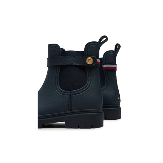 Tommy Hilfiger Kalosze Th Stud Rubberised Rainboot FW0FW08168 Granatowy Tommy Hilfiger 41 MODIVO