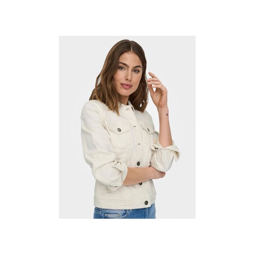 ONLY Kurtka jeansowa Tia 15177238 Écru Regular Fit 36 MODIVO