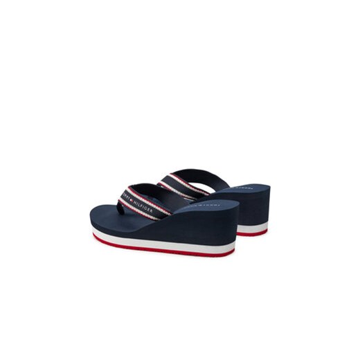 Tommy Hilfiger Japonki Hilfiger Hi Wedge Beach Sandal FW0FW08012 Granatowy Tommy Hilfiger 41 MODIVO