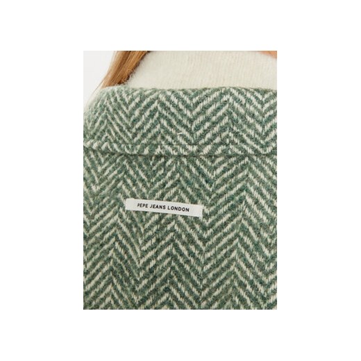 Pepe Jeans Płaszcz wełniany Camille PL402462 Zielony Regular Fit Pepe Jeans L MODIVO