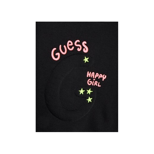Guess Bluza K3BQ00 KAD74 Czarny Regular Fit Guess 6Y MODIVO