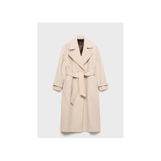Mango Płaszcz wełniany Traviata 87070453 Beżowy Oversize Mango L MODIVO