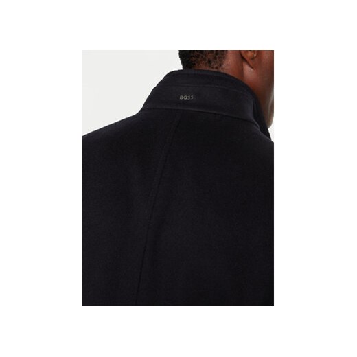 Boss Płaszcz wełniany H-Hyde 50525764 Granatowy Slim Fit 50 MODIVO