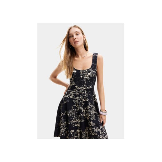 Desigual Sukienka letnia Tually 24SWVK09 Czarny Regular Fit Desigual XL MODIVO