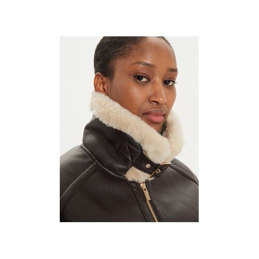 Fracomina Kurtka z imitacji skóry FS24WC4004O42001 Brązowy Regular Fit Fracomina M MODIVO