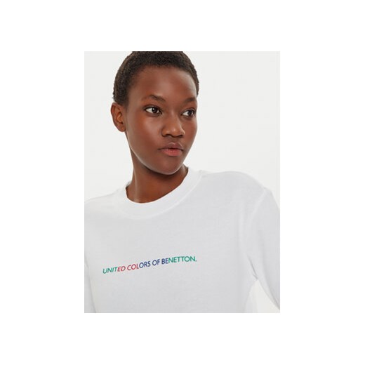 United Colors Of Benetton Bluza 3J68D107Z Biały Regular Fit United Colors Of Benetton XS MODIVO