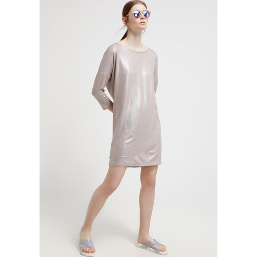 Saint Tropez Sukienka z dżerseju silver zalando bezowy bez wzorów/nadruków