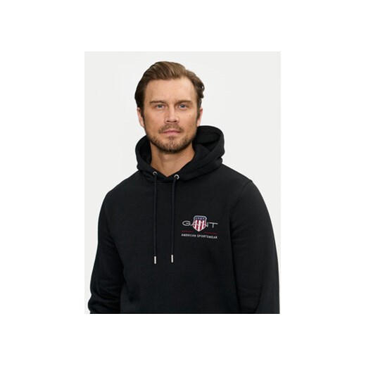 Gant Bluza Medium Archive Shield 2047084 Czarny Regular Fit Gant L MODIVO