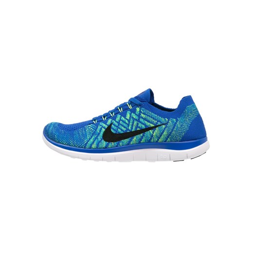 Nike Performance FREE 4.0 FLYKNIT  Obuwie do biegania Lekkość game royal/black/photo blue/hyper jade zalando niebieski do biegania