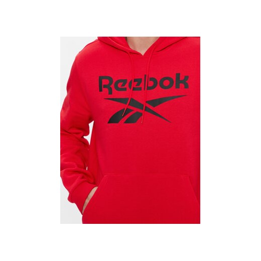 Reebok Bluza Identity Fleece Stacked Logo Pullover Hoodie IM3281 Czerwony Reebok S MODIVO