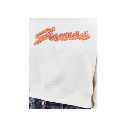 Guess Bluza Velvet Logo W3BQ13 KB681 Biały Regular Fit Guess XXL MODIVO