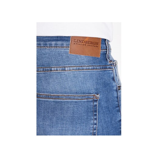 Lindbergh Jeansy 30-020000SFB Niebieski Tapered Fit 30_32 MODIVO
