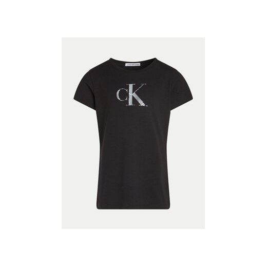 Calvin Klein Jeans T-Shirt Iridescent IG0IG02433 Czarny Regular Fit 8Y MODIVO
