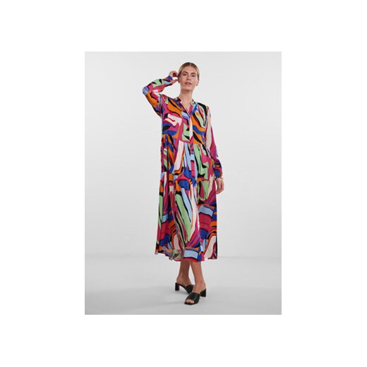 YAS Sukienka koszulowa 26027838 Kolorowy Regular Fit Yas XS MODIVO