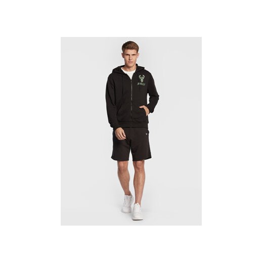 New Era Bluza Milwaukee Bucks NBA Script 60284687 Czarny Regular Fit New Era XL MODIVO