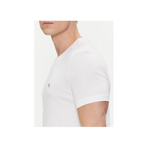 Calvin Klein Jeans T-Shirt Embro Badge J30J325212 Biały Slim Fit M MODIVO