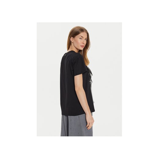 TWINSET T-Shirt 242AT2121 Czarny Regular Fit Twinset S MODIVO
