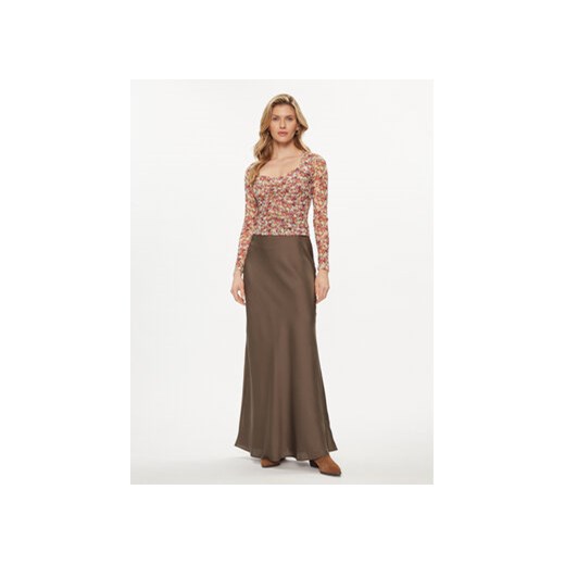Guess Spódnica maxi Annachiara W4GD12 WD8G2 Brązowy Regular Fit Guess S MODIVO