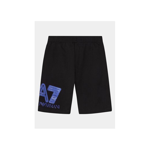 EA7 Emporio Armani Szorty materiałowe 3DBS57 BJ05Z 1200 Czarny Regular Fit 10Y MODIVO