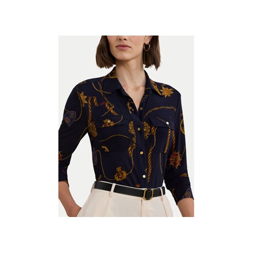 LAUREN RALPH LAUREN Koszula 200957607001 Granatowy Slim Fit S MODIVO