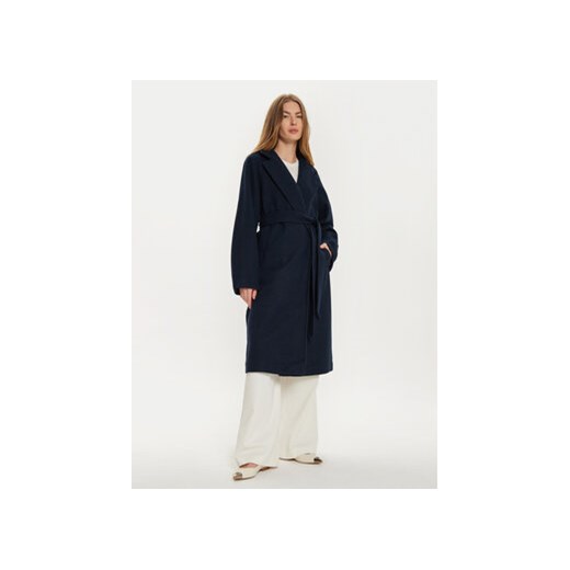 Gina Tricot Płaszcz przejściowy 22987 Granatowy Regular Fit ze sklepu MODIVO w kategorii Płaszcze damskie - zdjęcie 176997416