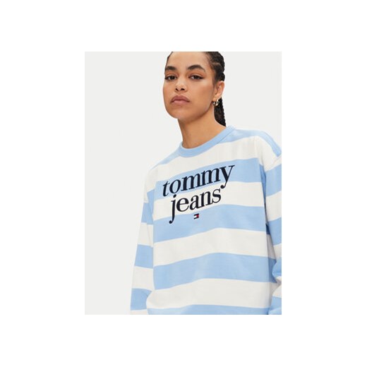 Tommy Jeans Bluza Ess Logo DW0DW19041 Niebieski Relaxed Fit Tommy Jeans M MODIVO