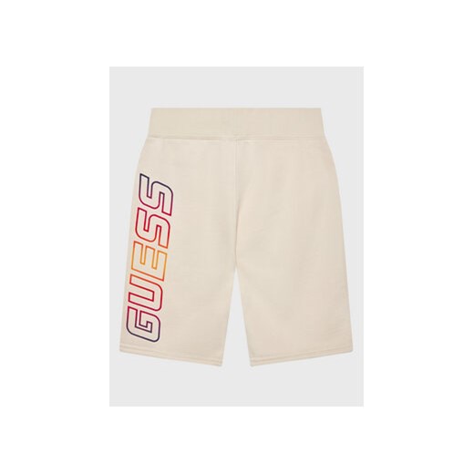 Guess Szorty sportowe L3RD04 KBIH2 Beżowy Regular Fit Guess 14Y MODIVO