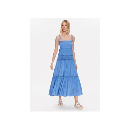 TWINSET Sukienka plażowa 231LM2YEE Niebieski Relaxed Fit Twinset XS MODIVO