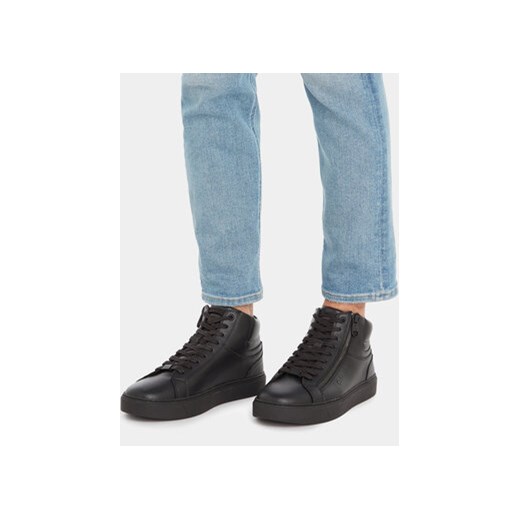 Calvin Klein Sneakersy High Top Lace Up W/Zip Rubb HM0HM01269 Czarny Calvin Klein 43 MODIVO