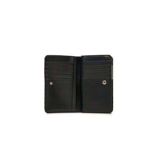 Calvin Klein Duży Portfel Damski Mini Line Quilt Medium Bifold K60K613063 Czarny Calvin Klein uniwersalny MODIVO