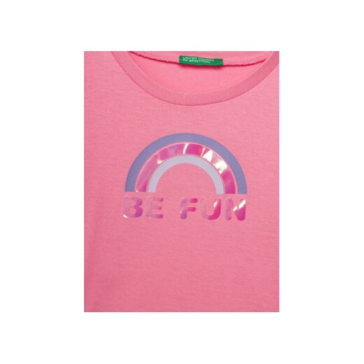 United Colors Of Benetton T-Shirt 3096G10E5 Różowy Boxy Fit United Colors Of Benetton 82 MODIVO