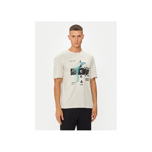 Jack&Jones T-Shirt Jjclarc 12247768 Beżowy Relaxed Fit ze sklepu MODIVO w kategorii T-shirty męskie - zdjęcie 177006506