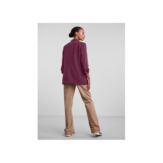 Pieces Marynarka 17090996 Bordowy Regular Fit Pieces XL MODIVO