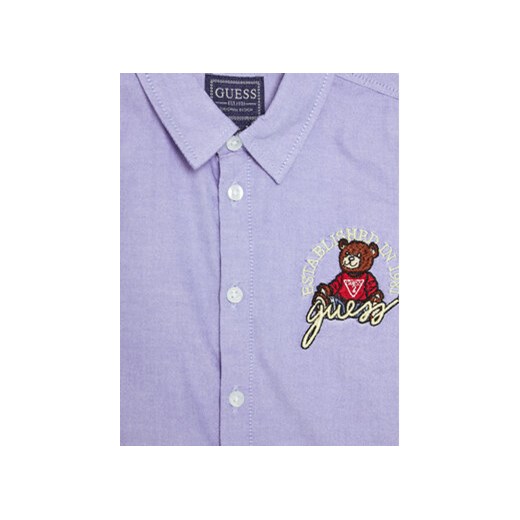 Guess Koszula N4BH08 W9CL0 Niebieski Regular Fit Guess 4Y MODIVO