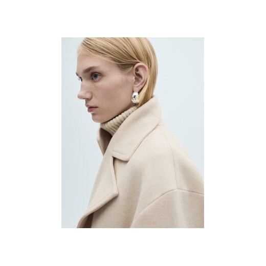 Mango Płaszcz wełniany Traviata 87070453 Beżowy Oversize Mango XXS MODIVO