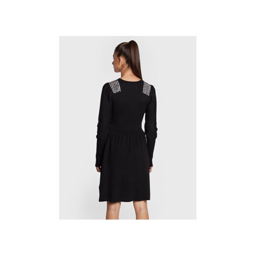 Silvian Heach Sukienka dzianinowa PGA22124VE Czarny Regular Fit XS MODIVO