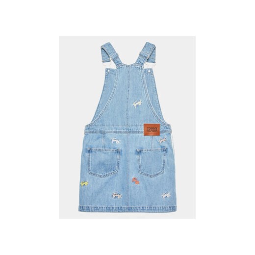 Tommy Hilfiger Sukienka jeansowa Dungaree KG0KG07194 D Niebieski Regular Fit Tommy Hilfiger 14Y MODIVO