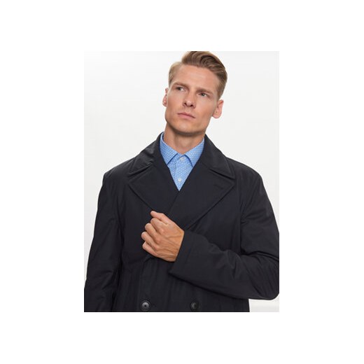Boss Płaszcz P-Hyde-Peacoat-233 50498100 Granatowy Slim Fit 52 MODIVO