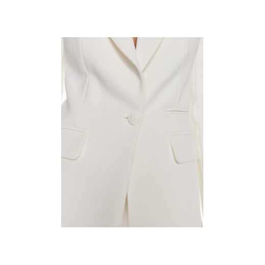 Elisabetta Franchi Marynarka GI-069-41E2-V580 Biały Regular Fit Elisabetta Franchi 42 MODIVO