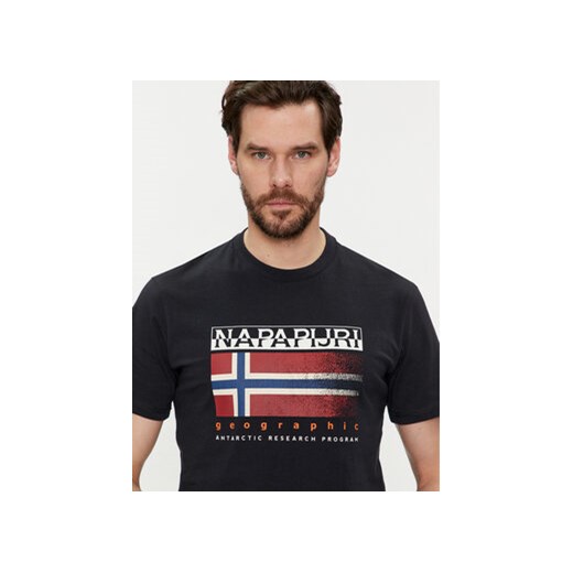 Napapijri T-Shirt S-Kreis NP0A4HQR Czarny Regular Fit Napapijri L MODIVO