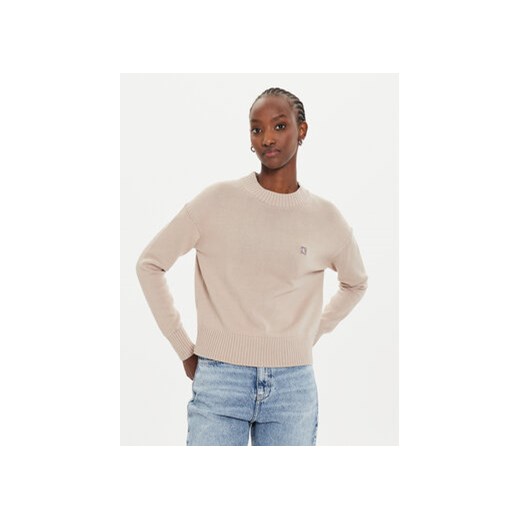 Calvin Klein Jeans Sweter Embro Badge J20J222987 Beżowy Regular Fit XXL MODIVO
