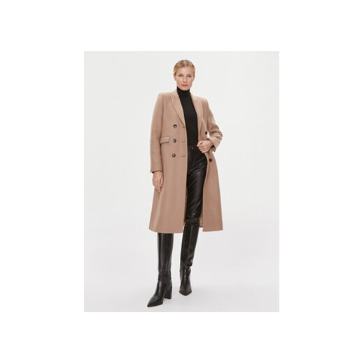 IVY OAK Płaszcz wełniany Celina IO1123F1013 Beżowy Slim Fit Ivy Oak 34 MODIVO