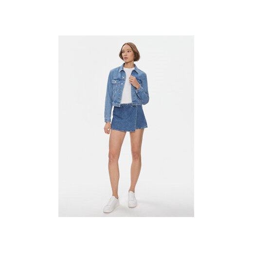 Calvin Klein Jeans Szorty jeansowe Wrap Skort J20J223300 Niebieski Regular Fit 27 MODIVO
