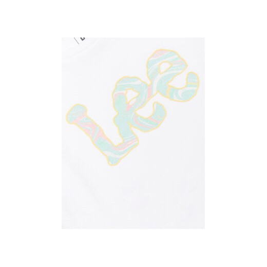 Lee T-Shirt Marble Print LEG5082 Biały Regular Fit Lee 14_15Y MODIVO