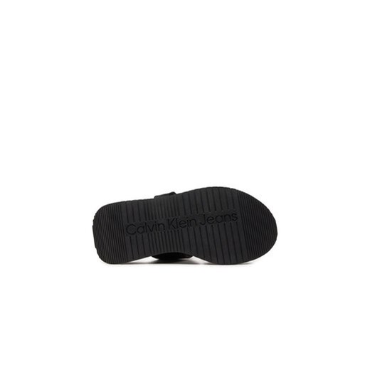 Calvin Klein Jeans Klapki Slide Double Strap Sandal Dc YW0YW01355 Czarny 37 MODIVO