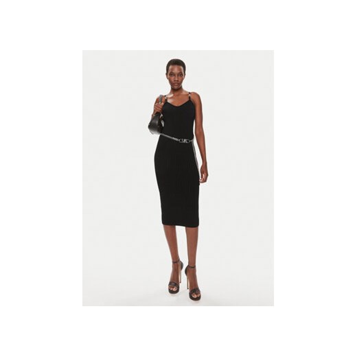 MICHAEL Michael Kors Sukienka dzianinowa MS381MK33D Czarny Slim Fit Michael Michael Kors L MODIVO